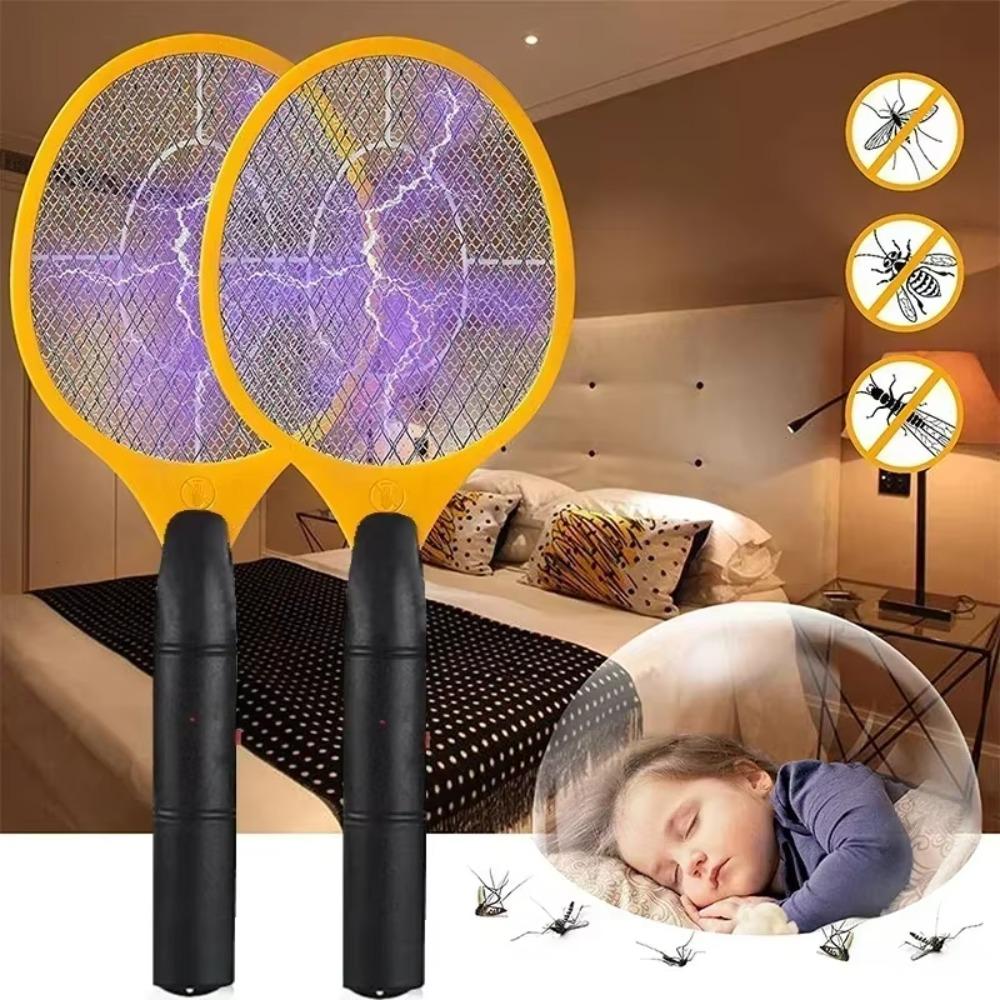 Handheld Electric Mosquito Swatter Cordless Insect Bug Zapper Household Fly Swatter  Indoor