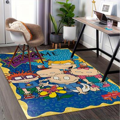 Rugrats, Babies, Adventure Office Carpet Soft Polyester Entrance Carpet Washable Non Slip Machine Wa