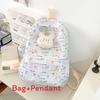 Cute Floral Cat Girl Backpack With Breathable Nylon And 14in Laptop For College Students
