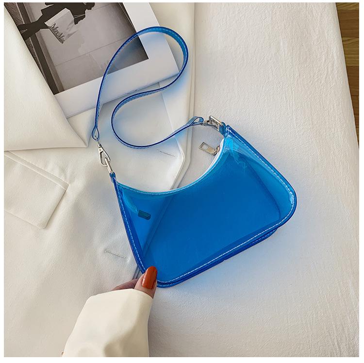 2025 Women's Fashion Jelly Transparent One-Shoulder Bag - Korean Style Summer Trend