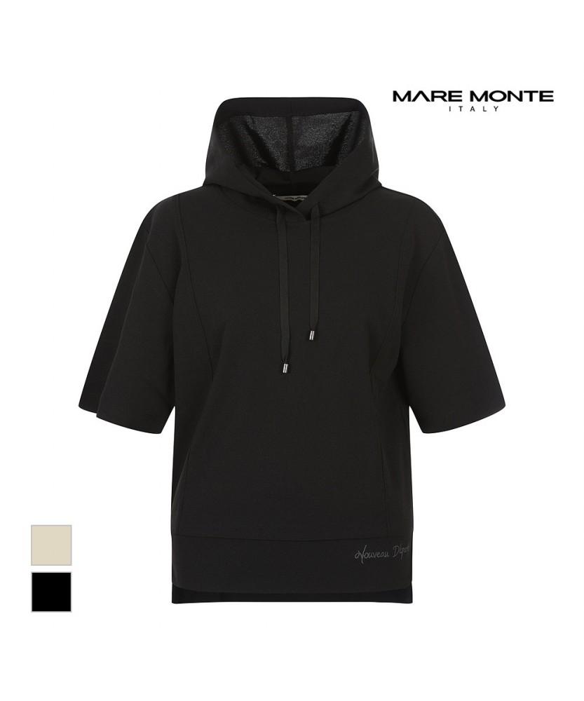 MAREMONTE Hooded Neck Short Sleeve T-Shirt_M244Mts32M0