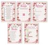 Inkdotpot Floral Theme Bachelorette Party Games Set Bundle of 5 (Activities for 50 Guests) Fun Bridal Shower Games Set