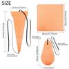 3Pcs Sax Saxophone Cleaning Cloth Tube Inside Clean Rag Pull Through Cleaning Cloth Instrument Cleaner for Inside Tube  Orange