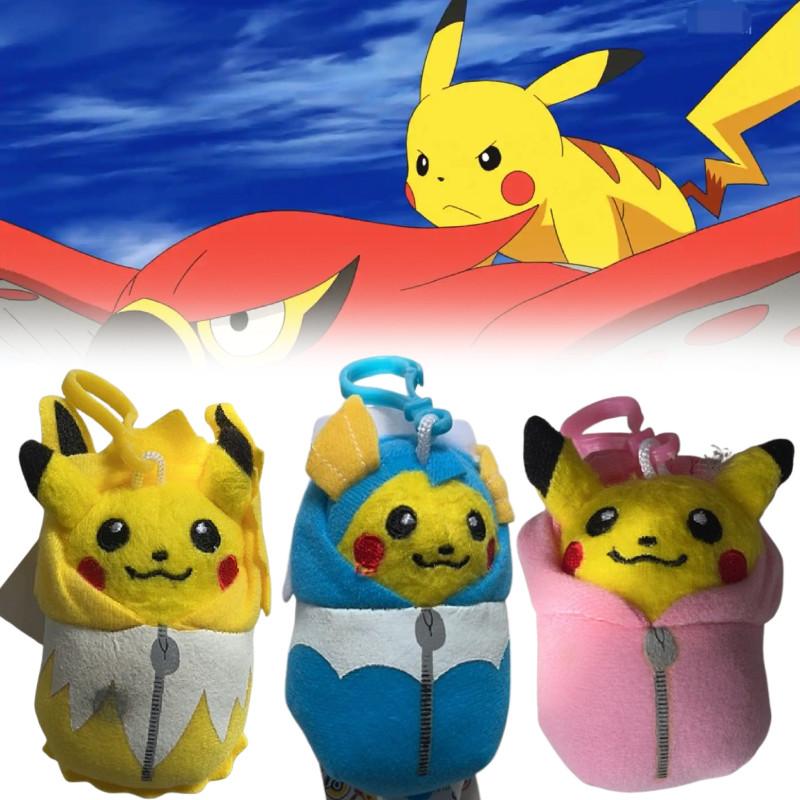 Sleep Pikachu Bag Plush Keychain Toy Pendant Stuffed Doll Decorate Gift