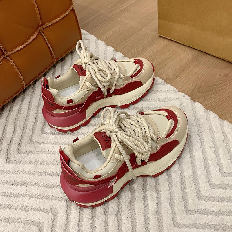 Height-increasing dad shoes women's autumn new popular thick-soled lightweight sports shoes retro versatile casual Forrest Gump shoes