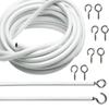 3/4/5m With Hooks And Eyes For Caravans Boats Net Curtain Wire Expanding Cable Spring Cord Line