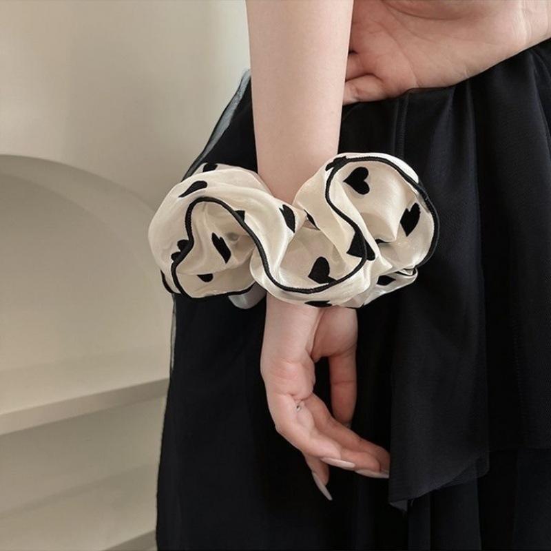 1/3 Pcs Minimalist Sweet Fabric Hair Ties for Women Girls Floral Polka Dot Printed Hair Scrunchies Elastic Accessories