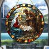 The Nativity of Jesus Scene Acrylic Sun Catcher Wall Hanging Christmas Decorative Sign & Plaque Gift for Family Friend, Novelty Home Decor