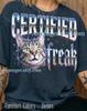 Certified Freak Cat Comfort Colors® Tshirt, Lightning Graphic Tees, Funny Kitty Sweater, Retro Y2K Tanktop, 2000S Meme Streetwear Gift