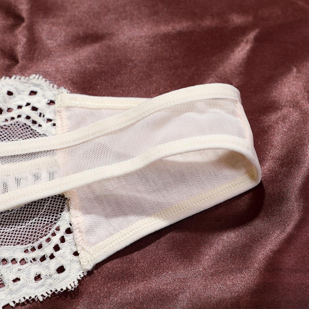 Women Thongs Lace Trim Elegant Sexy Adjustable Belt Panties Low Waist Butterfly Knot Ladies Transparent Mesh Lingeries