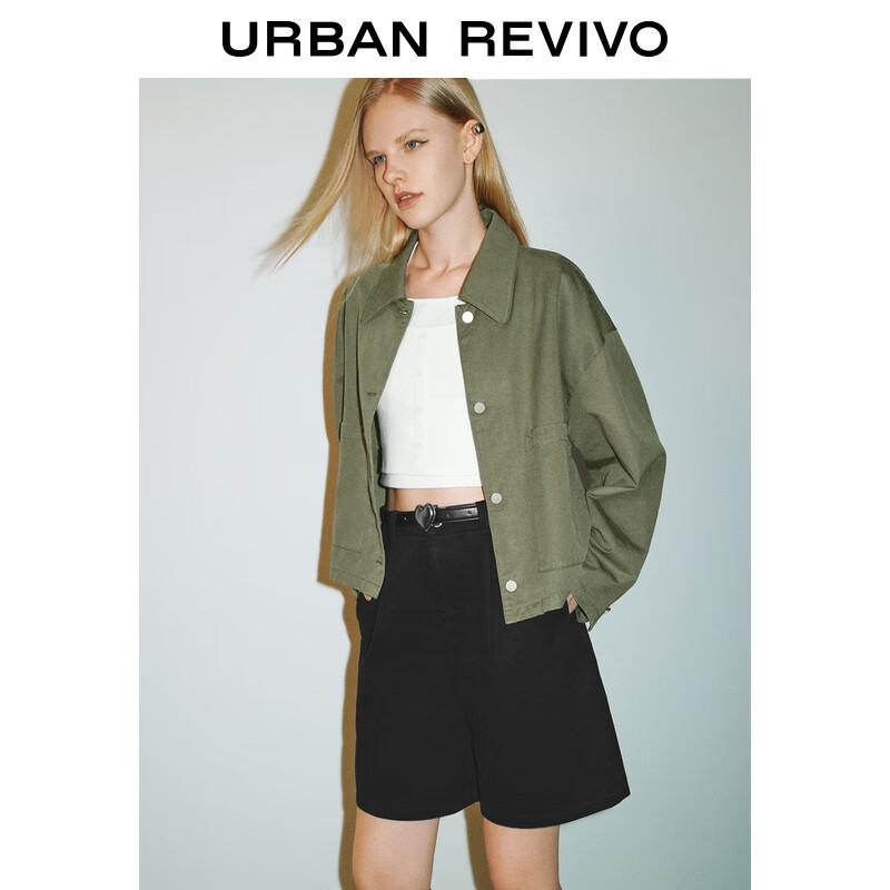 UR Women's Casual Symmetrical Pocket Button Loose Coat