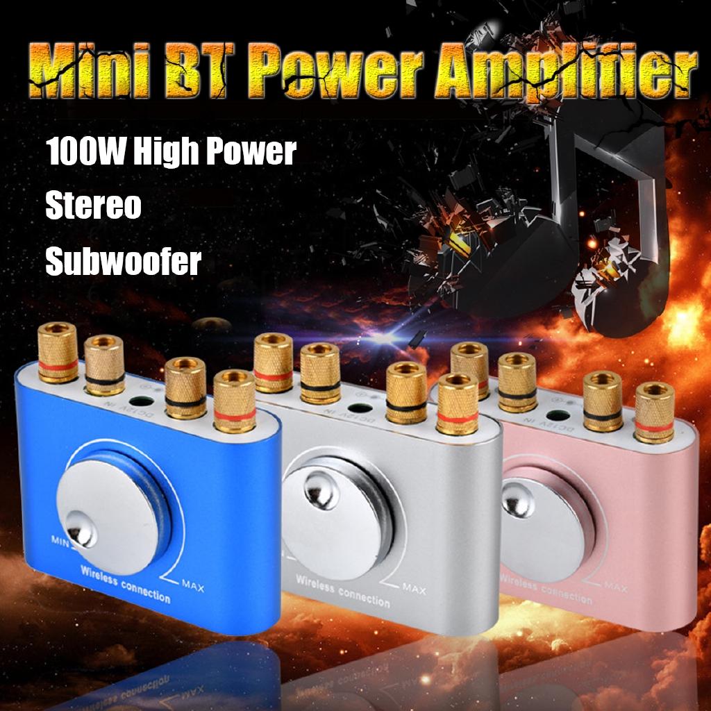 100W digitální zesilovač Hifi Stereo Bluetooths 12V 4.2 Domácí audio výkonový zesilovač