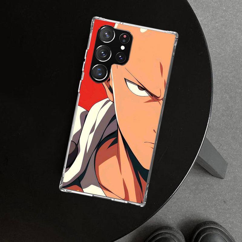 One P-Punch-Man Saitama King Phone Case Cover for Samsung Galaxy S26 S25 Edge S24 S23 Ultra S22 Plus S21 FE S20 + Art Customized