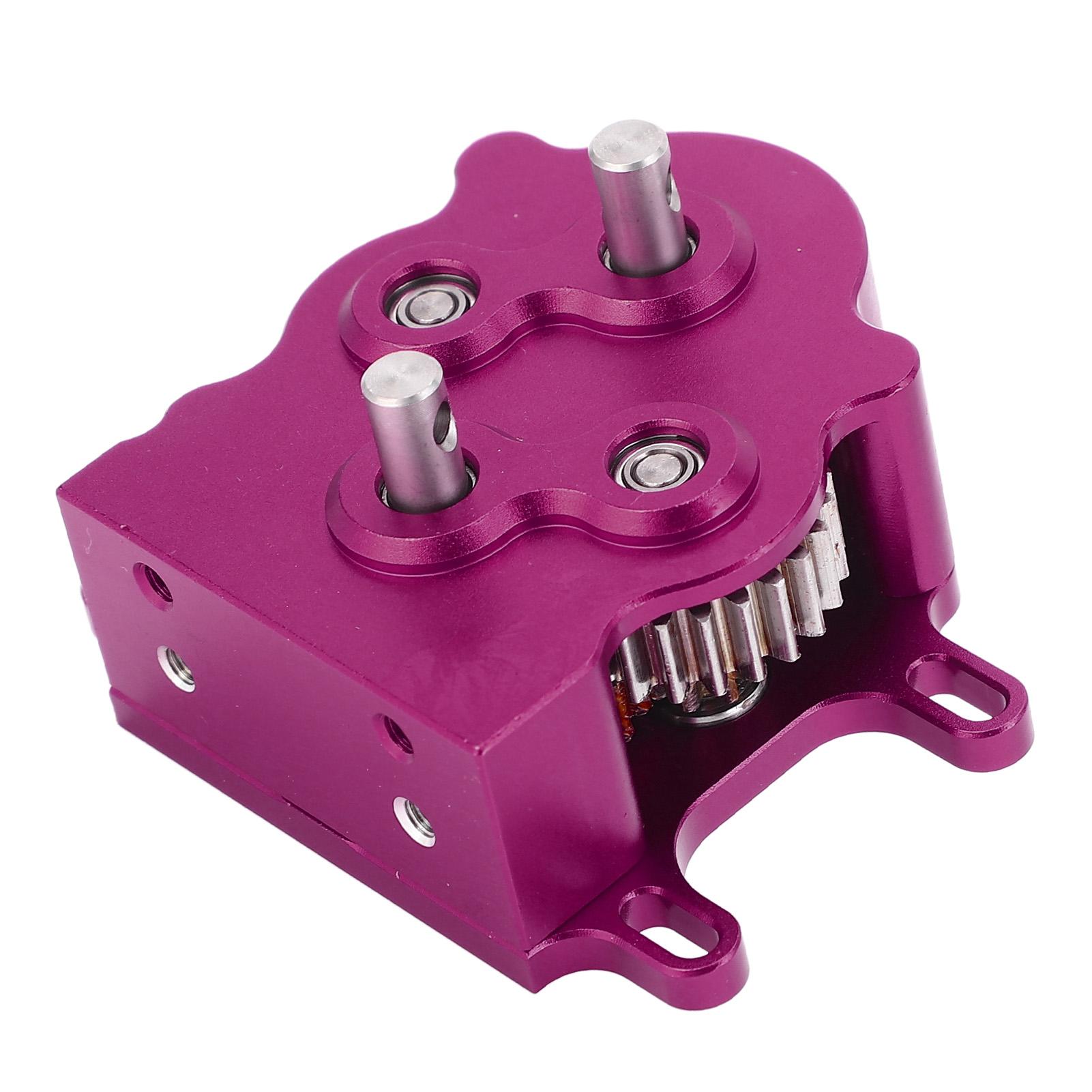 

RC Car Gearbox Dual Outer Rotor Motor Transmission Case Assembly with Skid Plate for SCX10 110