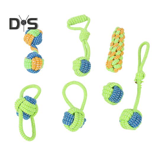 

7/8 шт. игрушка-веревка для собак, устойчивая к жеванию, хлопковая веревка, узелковая игрушка для агрессивных любителей жевать, интерактивная игрушка-перетягивание каната, прорезывающаяся зубами для маленьких и больших собак 7pcs