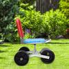 360° Rotating Stable Work Seat Sturdy Trolley 150kg, Garden Trolley Rolling Stool Work Seat, Gardening Assistant with 3 Wheels