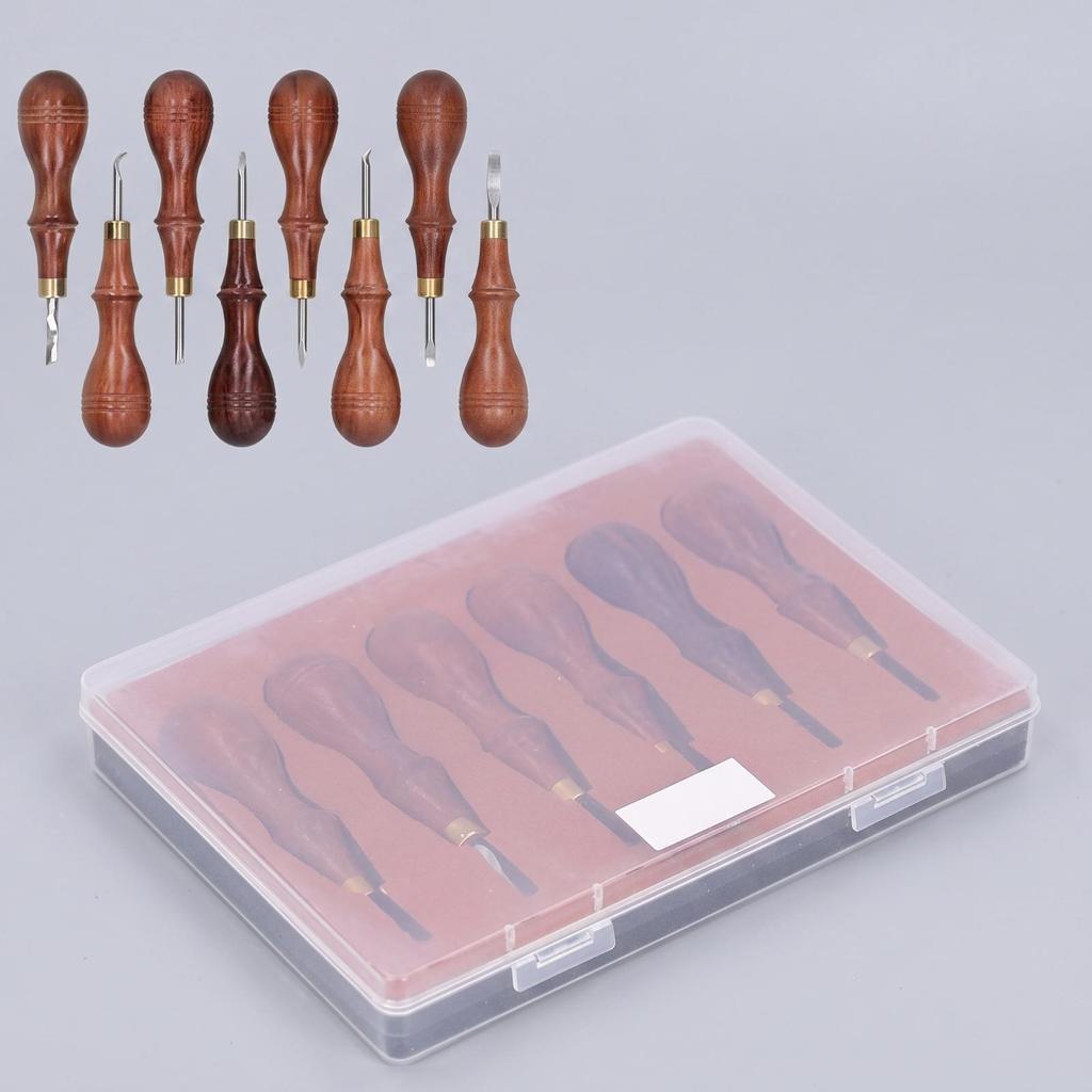6 Pieces Watch Repair Set Wooden Handle Case Opening Tool Stainless Steel