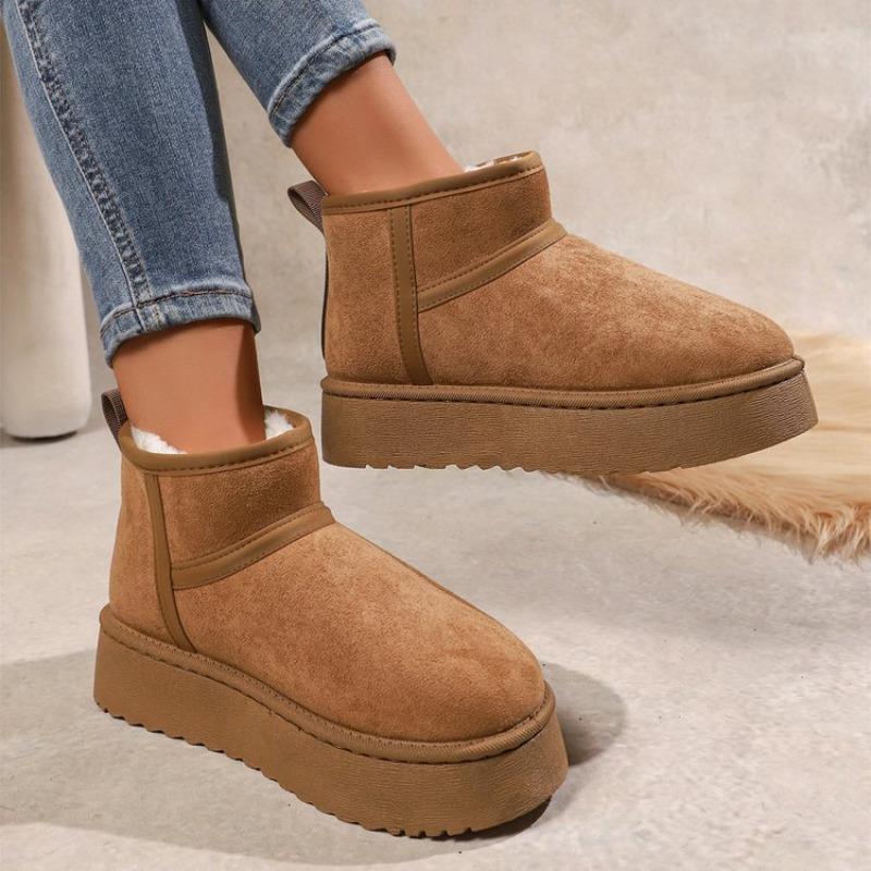 Plus-size Shoes, Thick-soled Snow Boots, New Women's Fleece and Thickened Boots, Cotton Boots