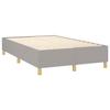 Maison Exclusive - Bed Slatted Base and Light Grey Mattress 120x190 Cm Fabric