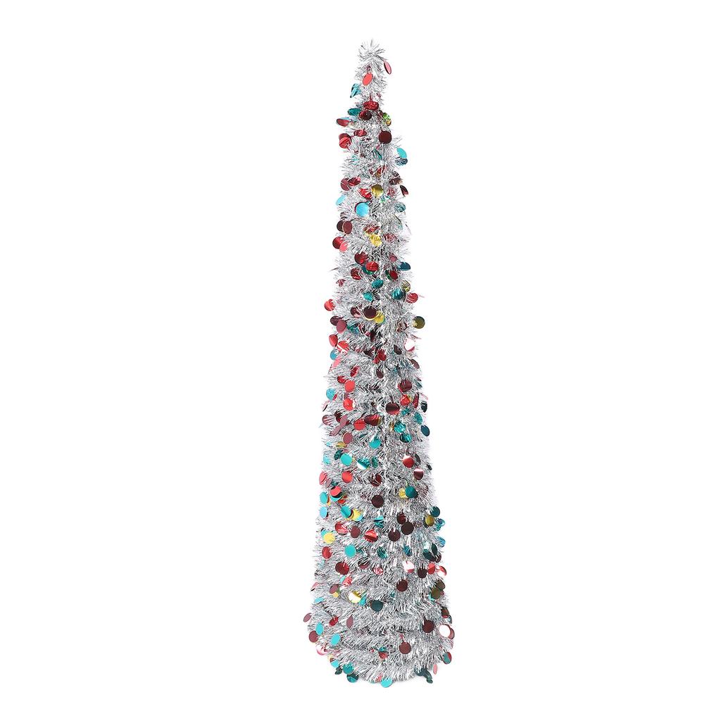 1,5m PET Faltbarer Künstlicher Weihnachtsbaum Pailletten Up Weihnachtsbaum für Heim-Feiertagsdekoration