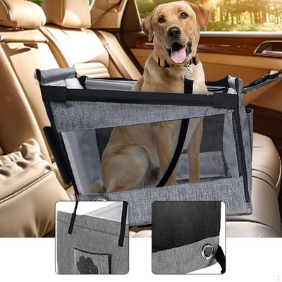 Sedile per Cane per Trasporto in Auto Articoli per Animali Domestici Tessuto Oxford Grande Portatile con Protezione per la Cintura Cucciolo