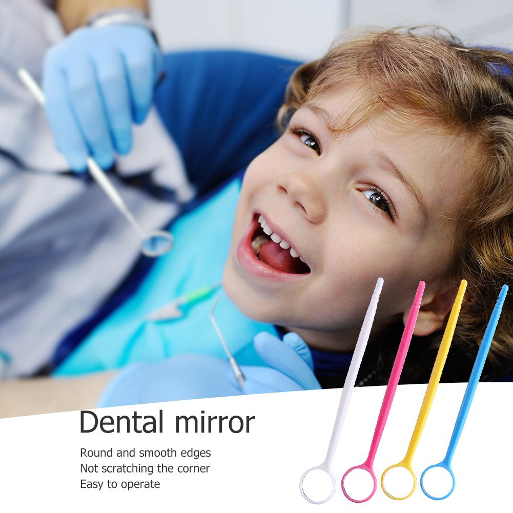 Plastic Dental Mirror Reusable Random Oral Inside Checking Mirrors Dentist Tool Teeth Cleaning Sight Mirrors for Teeth Whitening