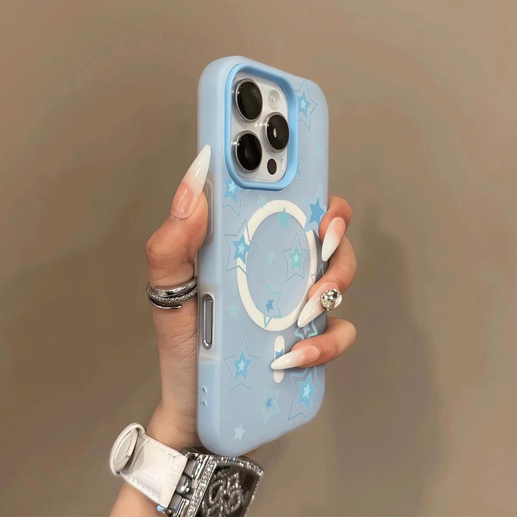 Magnetic Jelly Two-in-One Mobile Phone Case for IPhone 14 Mobile Phone Protective Case Pattern Advanced Cartoon New Frosted Creative