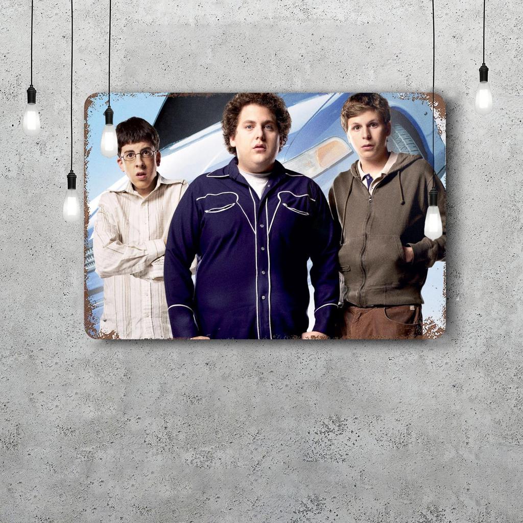 Super Bad Movie Classic Poster Rusty Metal Plaque Retro Decorative Plate Bar Man Cave Garage Club Metal Sign Wall Decoration