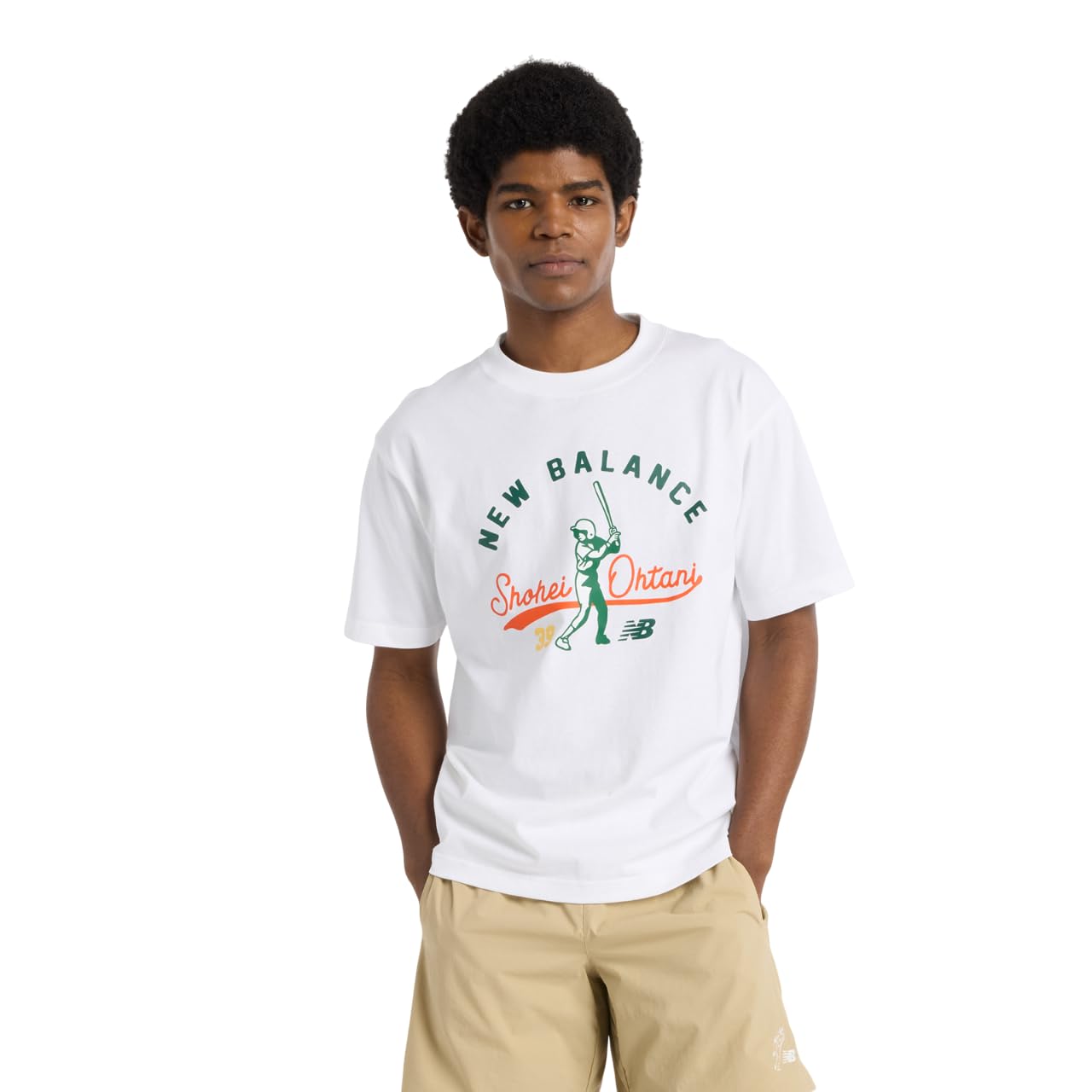 

New Balance Shohei Ohtani Memories Short Sleeve T-Shirt, Men s (MT51727), White