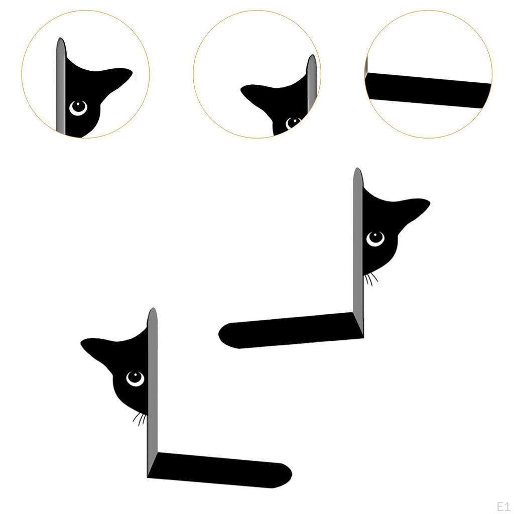 2 Stück Buchstützen Metallornament für Regale Skulptur Stopper Ordner und Trennhalter