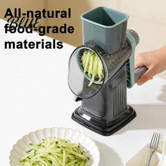 Kitchen Slicer Handheld Roller Vegetable Shredder Stainless Steel Blades Safe Food Processor Multi-Function Gadget for Julienne Cutting BPA-free Tool