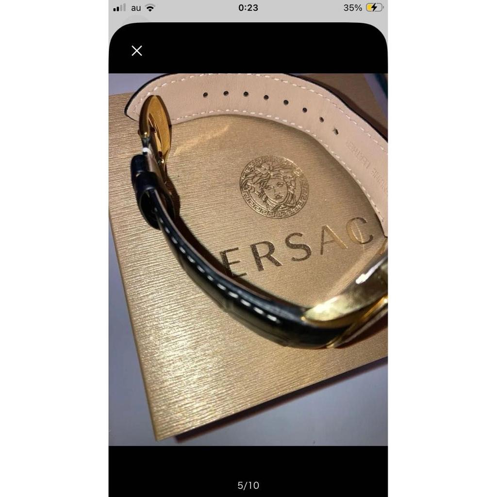 Used Working item VERSACE wristwatch quartz
