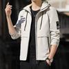 Men's Hooded Windbreaker Jacket Lightweight  Zipper Pockets Casual Outdoor Coat