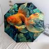 Sea Fish  pattern, automatic folding umbrella, portable and foldable design, 8 ribs, a Christmas or birthday gift.