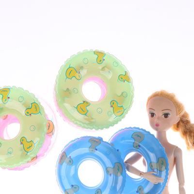2 Adet Bebek Evi Minyatür Yüzme Halkası Sevimli Ördek Yüzme Şamandırası Can Simidi Oyuncak