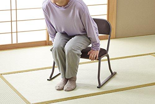 Pearl Metal High Seat Chair, Pipe, Stackable Mesh, Brown, N-8402