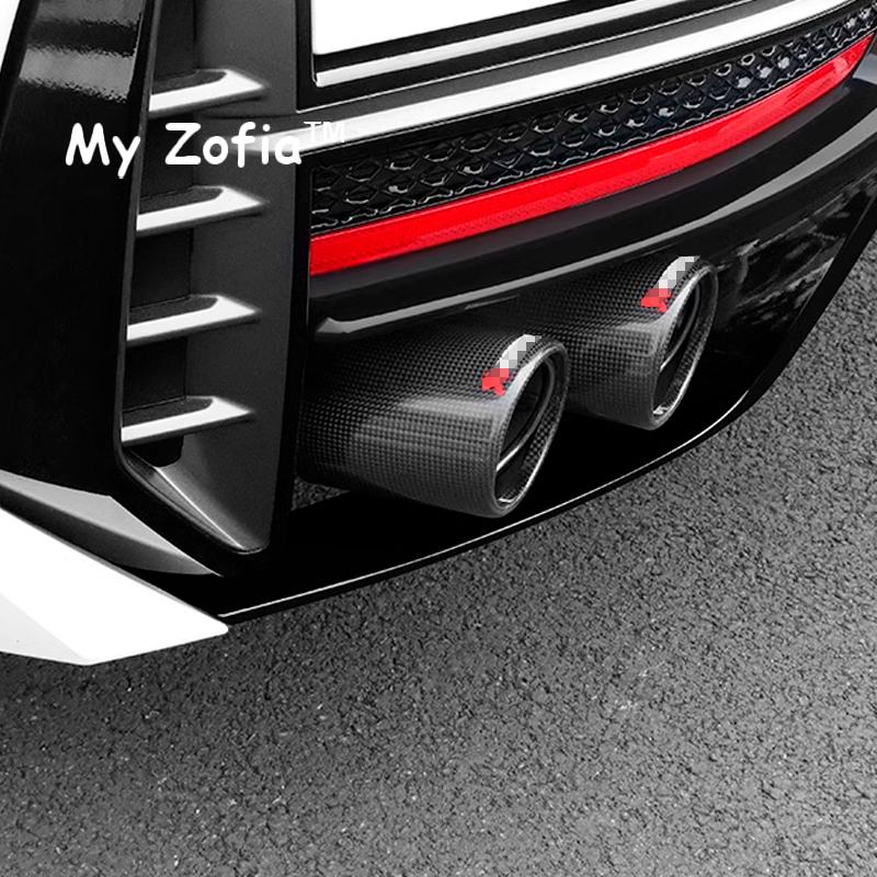 Car Special Matte Glossy Carbon Fiber Muffler Exhaust Pipe Mount Black For New DODGE Attitude GT GAC Empow 2024 2025 Accessories