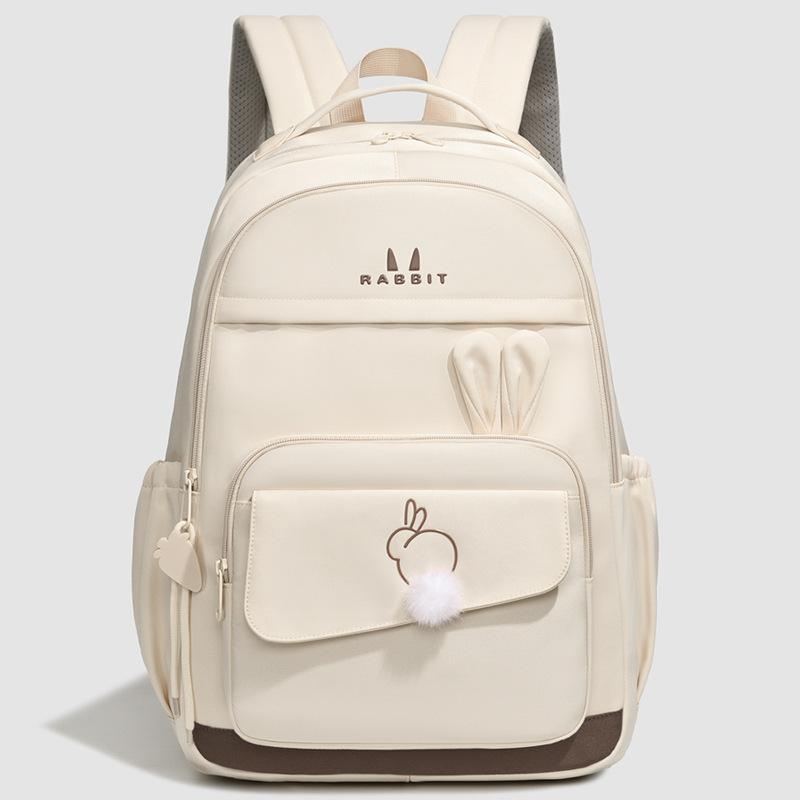 Schoolbag new high-value simple schoolbag versatile casual girls backpack large capacity junior high school student backpack