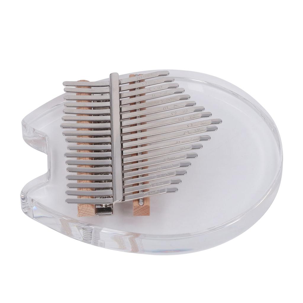 Thumb Finger Piano 17 Key Acrylic Transparent Bear Pattern Board Easy Playing Kalimba Instrument