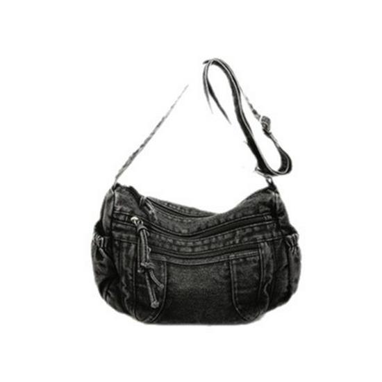 Women's 2026 Stylish Textured Denim Large Capacity Single Shoulder and Crossbody Bag