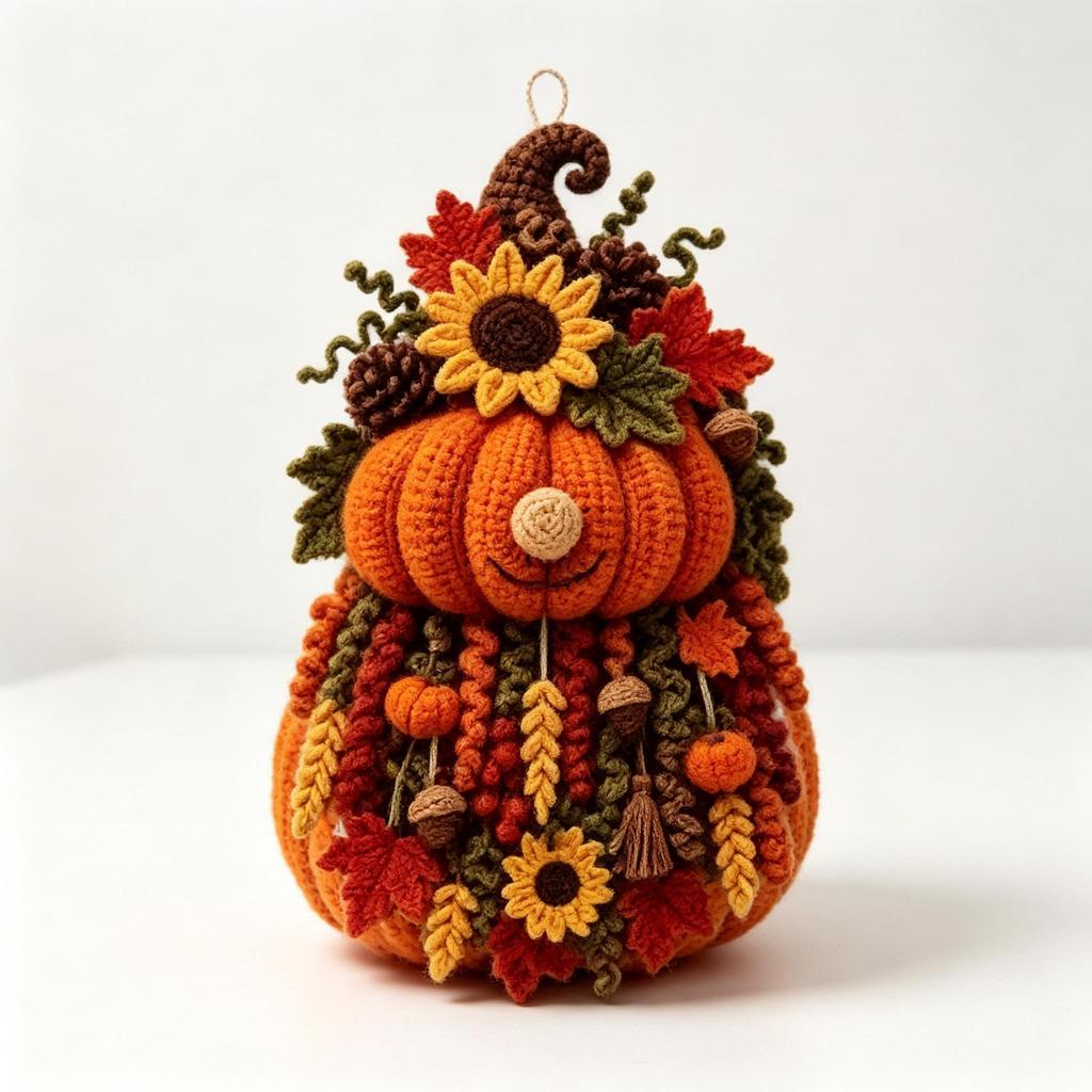 DIY Seasonal Crochet Kit, Handmade Knitting Craft Set for Table & Door Decor