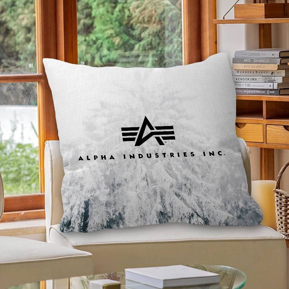 A-Alpha La I-Industries Logo Cushion Cover Car Throw Pillow Case For Sofa Car Christmas Gift 40X40Cm 45X45Cm