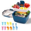 Light Salad Safe Double Layer Freshness Preserving Lunch Box, Microwaveable Freshness Preserving Meal Box