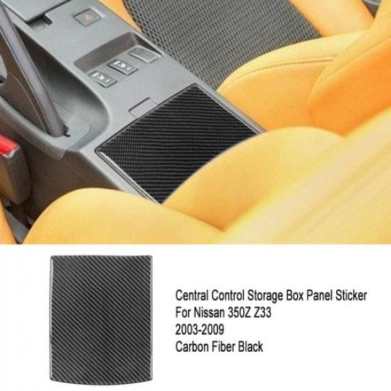 Carbon Fiber Central Console Storage Box Cover Trim For Nissan 350Z 2003-2009