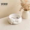 Cute Cat Flowerpot 3D Printed Jewelry Storage Holder, Succulents Flowerpot, Nordic Ornament Style Desktop Organizer for Rings Earrings Bracelets