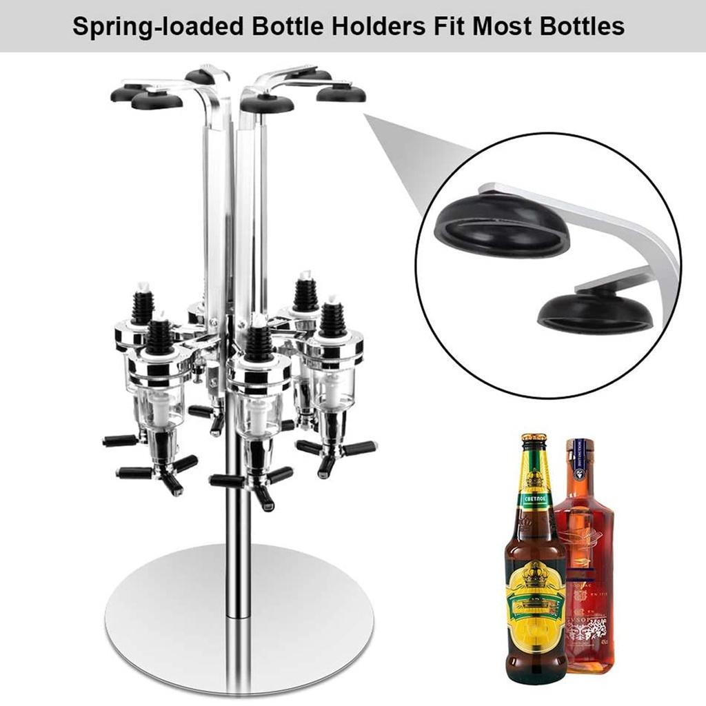 4/6 Bottle Liquor Dispenser Wine Beer Alcohol Bar Beverage Dispenser Cocktail Alcohol NEW Wall Mounted Cocktail Shaker Stand