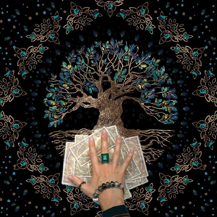 Altar Wahrsage Pendeltuch Matte Brettspiel Tarot Tuch Orakelkarten Pad