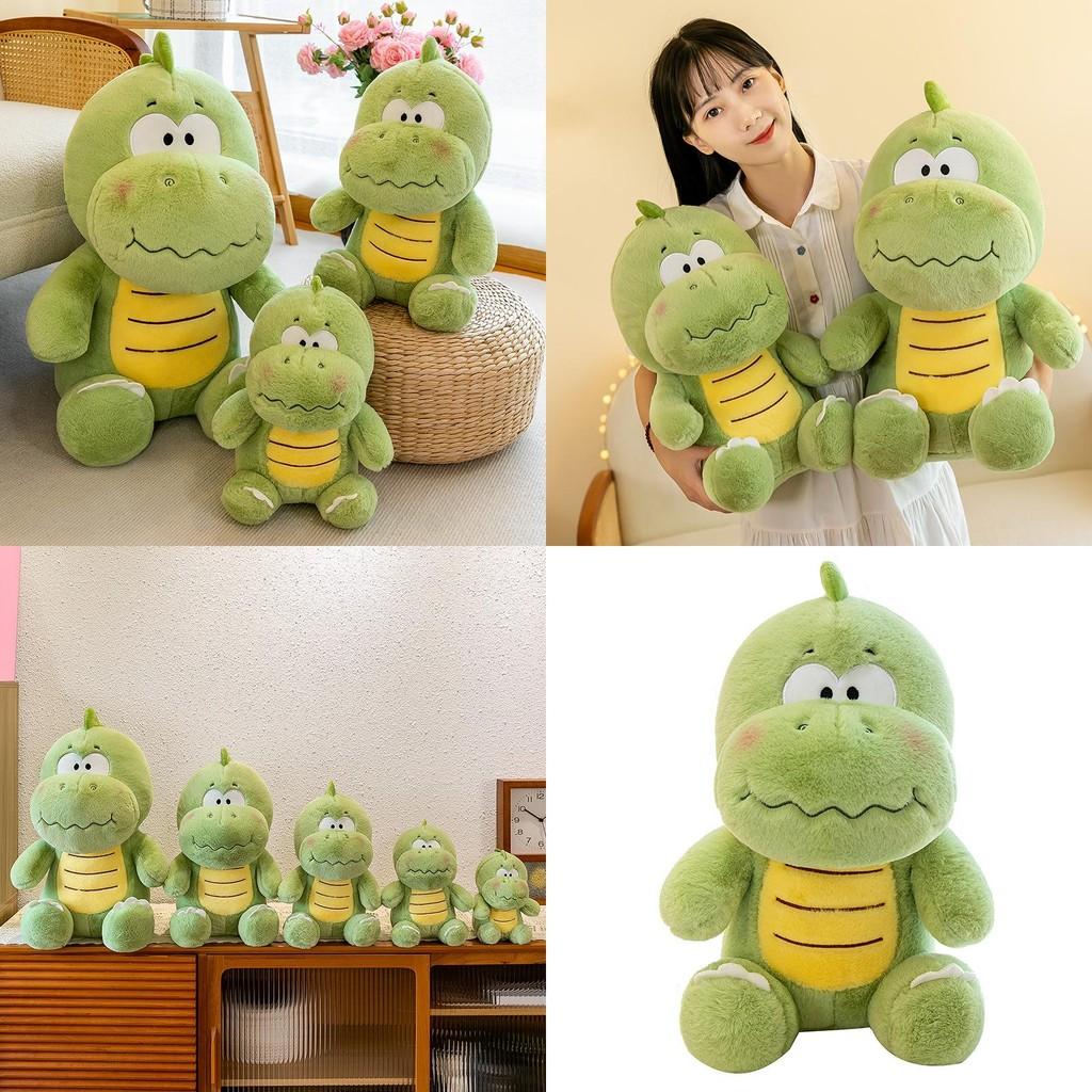 Green Dinosaur Cartoon Plush Doll Childrens Birthday Gift Toy Decoration Room