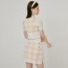 Rick Side Slit Check Knit Skirt (Ivory) _L3C1-Ns07K