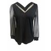 Spring Autumn Women's Solid Color Mesh Lantern Sleeve Slim Fit Long Sleeve Shirt for Leisure Fashion